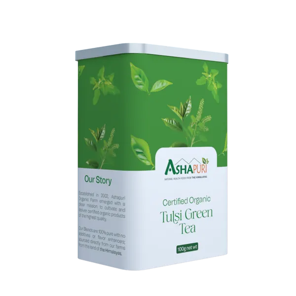 Green Tea Tulsi (Tin) 100gm